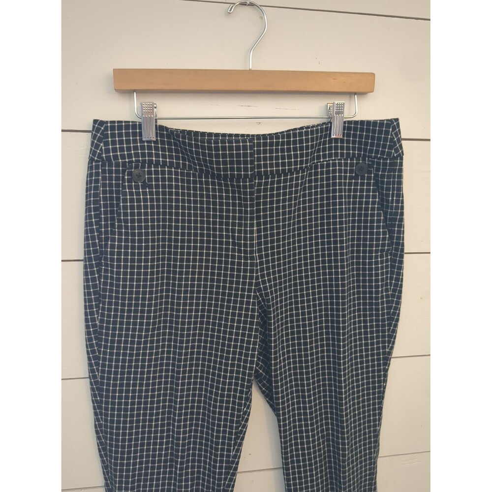 Loft Marissa pant size 10 window pane check plaid dress casual career